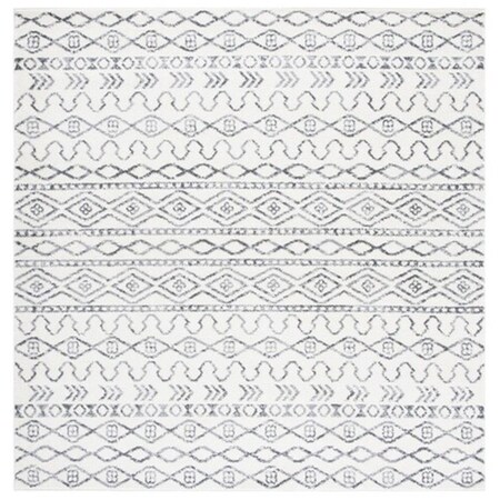 Safavieh 6 ft. 7 in. x 6 ft. 7 in. Tulum Contemporary & Vintage Square Power Loomed Rug - Ivory & Gray TUL694A-7SQ